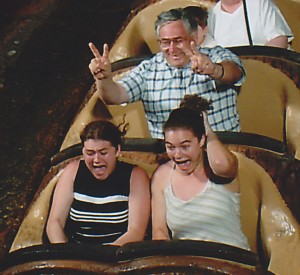 My dad, my sister and I on Splash Mountain