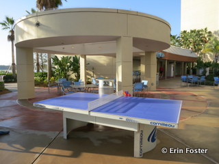 Poolside ping pong at Bay Lake Tower. 