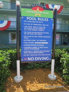 Please observe the pool rules. 