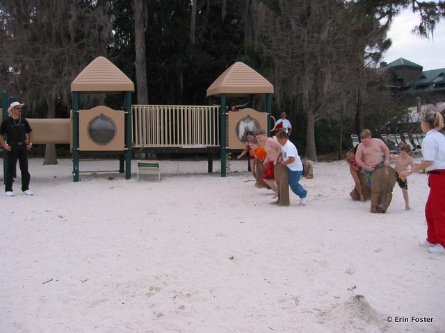 Wilderness Lodge, playground with beach games