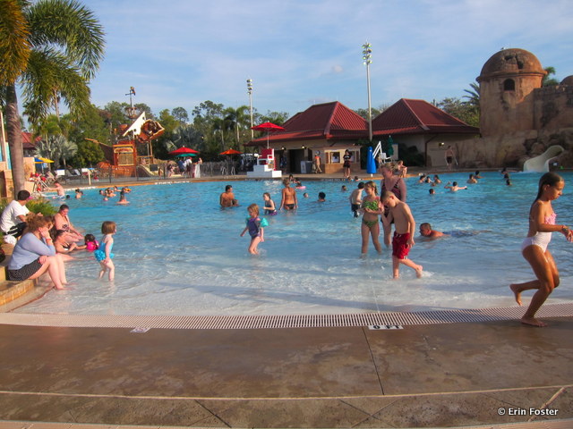 Caribbean Beach Resort, main feature pool, zero entry access point