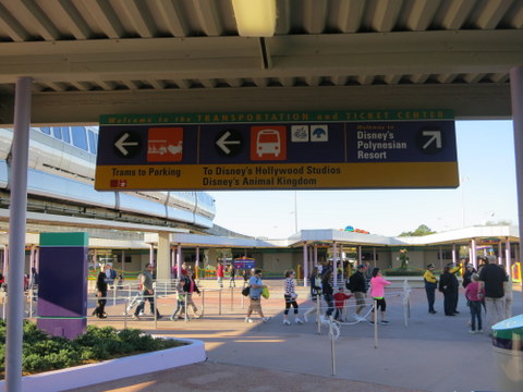 As you come off the monorail, there are signs pointing you to other forms of transportation.