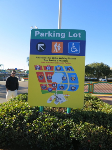 The Magic Kingdom parking lot at the TTC is HUGE. Make sure to note which section and row number are yours. 