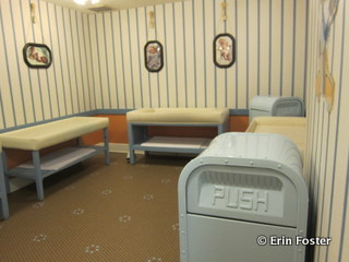Changing table room at the Magic Kingdom Baby Care Center. 