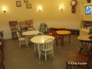Family waiting area at the Magic Kingdom Baby Care Center. 