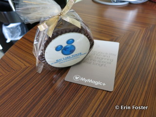 A MyMagic+ "Thank You" gift left in our room during our testing. Yummy!