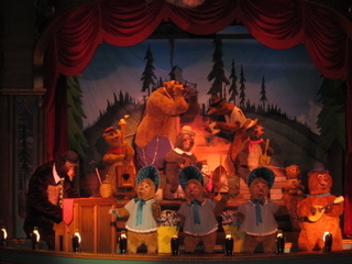 The Country Bear Jamboree is not open during morning Extra Magic Time. :-( Make sure an attraction will be open before wasting time on a walk across the park.