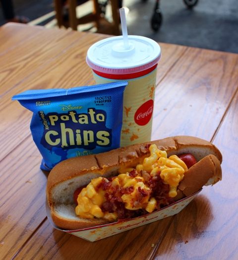 Macaroni & Cheese and Truffle Oil Gourmet Hot Dog at Fairfax Fare
