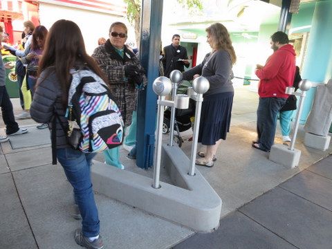 The introduction of RFID scanners at all the parks also included the elimination of turnstiles and gates. Strollers enter the same way as everyone else