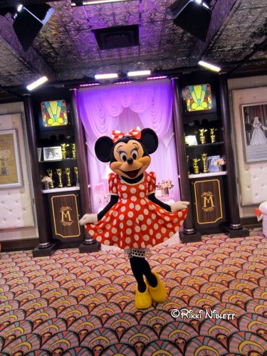 Minnie meeting in her former location at The Magic of Disney Animation