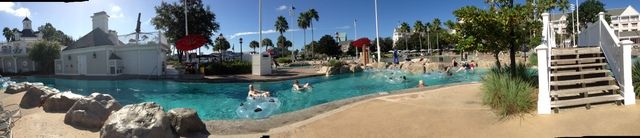 Panorama look at the lazy river