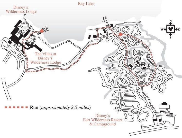 Wilderness Lodge Jogging Map