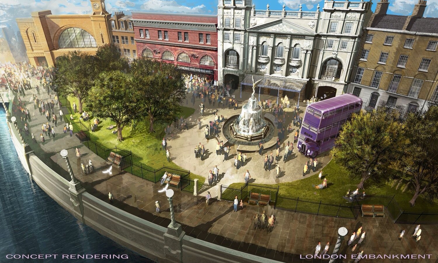 New concept art of Universal's Wizarding World of Harry Potter expansion from today's Diagon Alley webcast