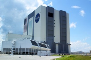 The Vehicle Assembly Building and Flight Control Center at Kennedy Space Center.