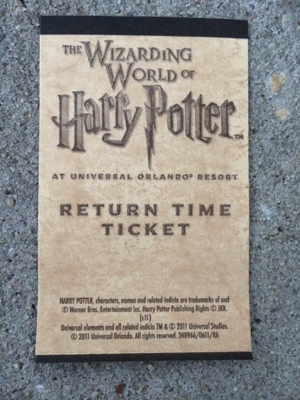 Wizarding World return ticket