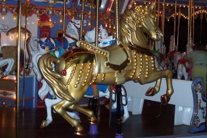 Golden Carousel Horse
