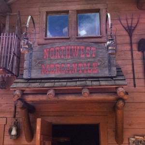 northwest mercantile sign over the door entrance in Epcot's World Showcase, Canada