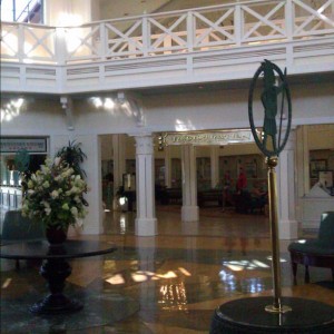 Lobby at Port Orleans with Flowers