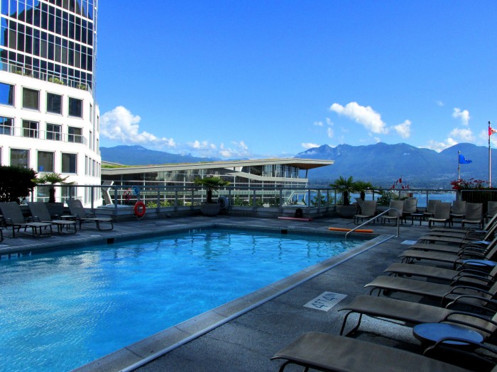 Fairmont Waterfront rooftop pool. 