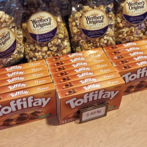 photo of available snacks from Germany, caramels