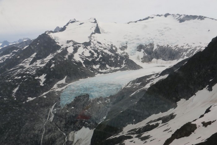 Aerial view of Mendenhall Glacier. 
