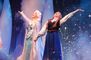Frozen Sing Along - Elsa and Anna, photo credit Kylene Hamulak