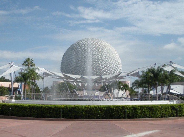 The iconic Spaceship Earth.
