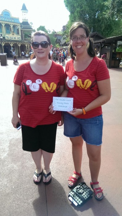 Disney Photo Challenge: Get a photo with someone wearing a matching clothing item. Challenge complete!