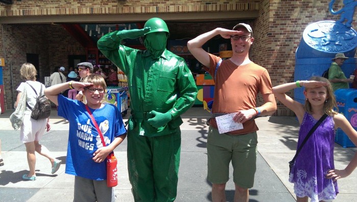 Disney Photo Challenge: Pose with a Toy Story Green Army Man. Challenge complete!