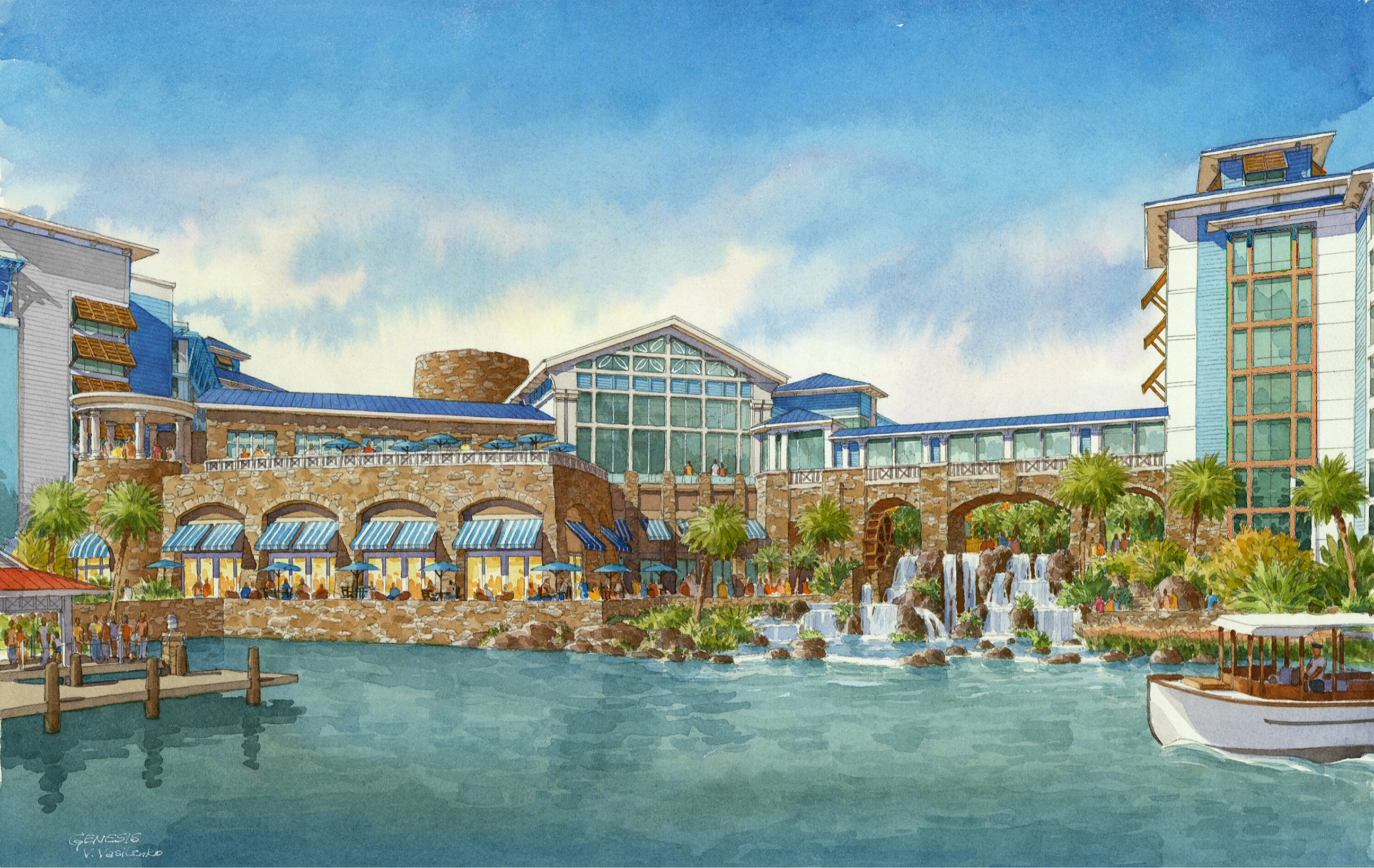 Sapphire Falls Resort lagoon concept art