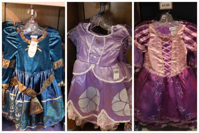 Disney Parks Princess Dresses, fall 2014.  Merida, Sofia the First, Rapunzel. 