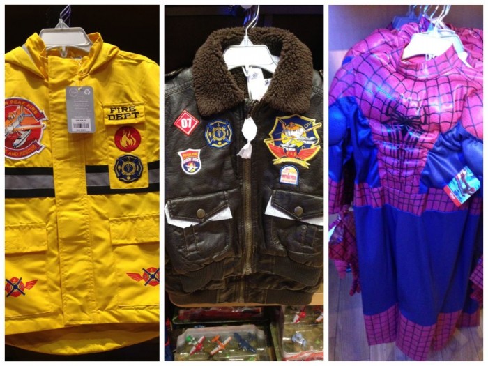 Disney Store boy costume options, fall 2014. 