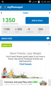 I even spotted an ad for Disney's Tsum Tsums in my calorie tracker!