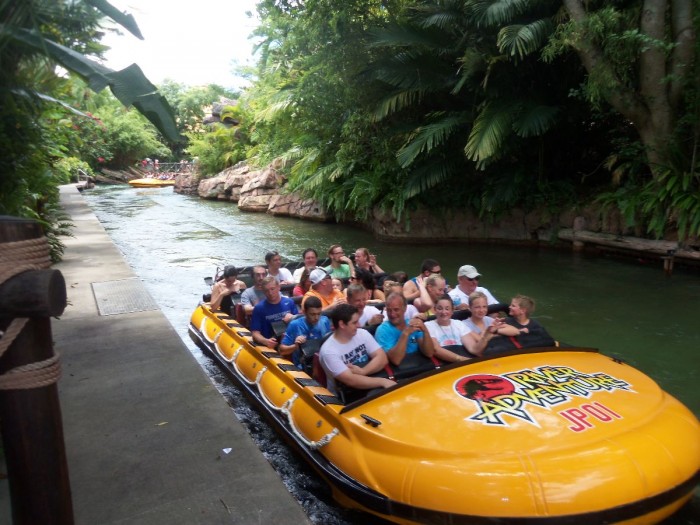 End of the Jurassic Park River Ride