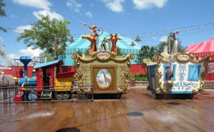 Casey Jr. Splash 'N' Soak Station was one of the favorite Magic Kingdom attractions among seniors. Do you think Grandma and Grandpa splash in the puddles, or just enjoy watching the youngsters? Photo courtesy of Disney (c)