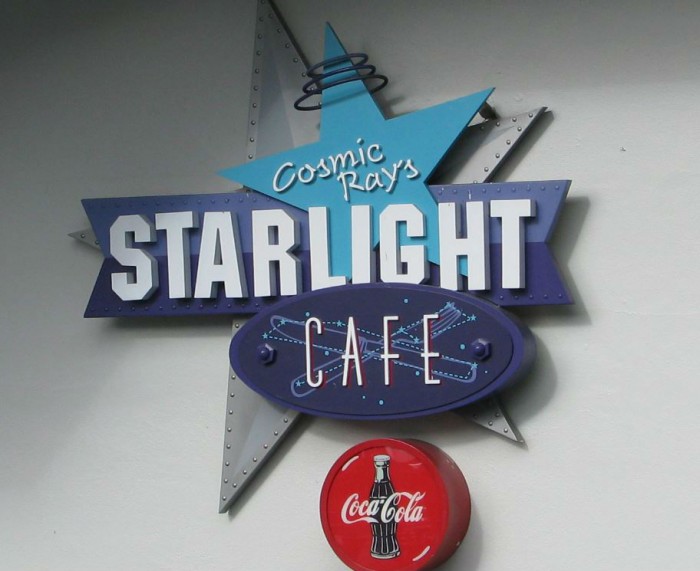 Cosmic Ray's Starlight Café offers a wide-ranging menu, one of a kind entertainment, and an amazing topping bar!