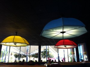 These are the Electric Umbrellas that give the restaurant its name.  