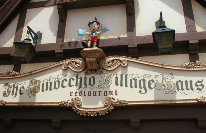 Pinocchio Village Haus borders classic Fantasyland and New Fantasyland offering flatbreads, subs, and salads.