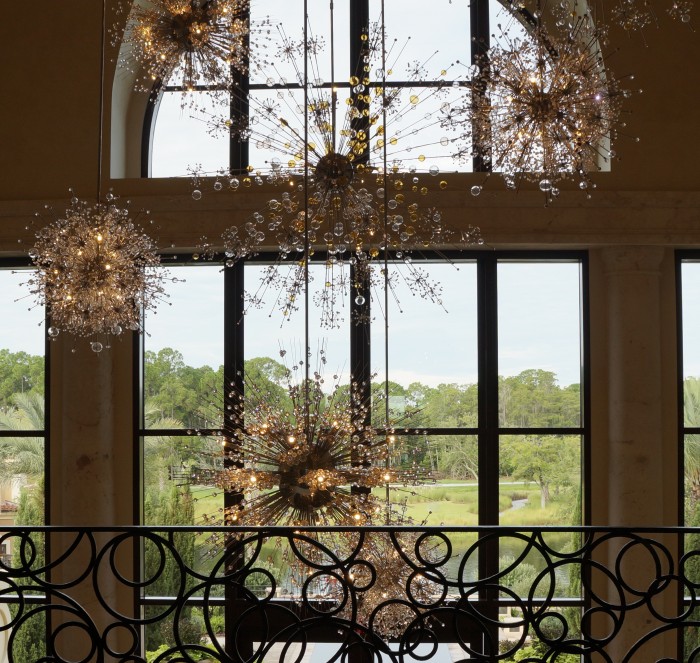 The simply stunning fireworks chandelier is the first thing you will see as you enter the Four Seasons Orlando. (Photo by Julia Mascardo)