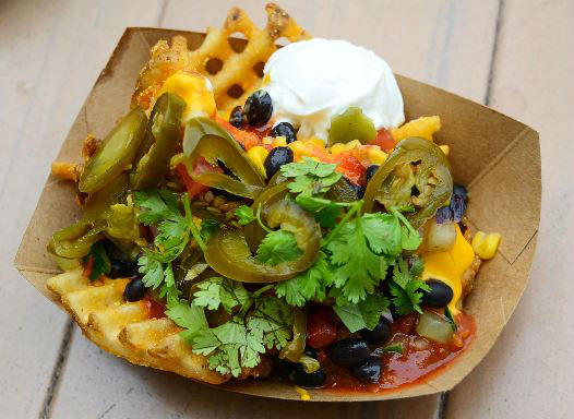 Tex Mex Waffle Fries available at Golden Oak Outpost. Is it just me, or are there more toppings than there are fries?