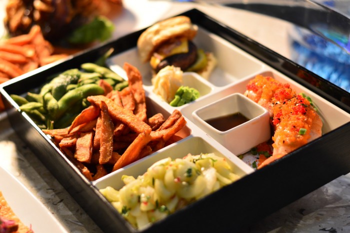 One of many non-traditional Bento boxes at Cowfish