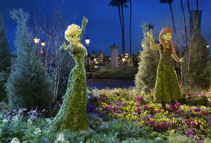 Character Topiaries at Epcot International Flower & Garden Festival: Anna and Elsa
