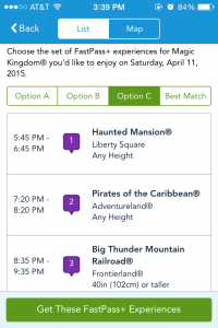 Some evening FastPass+ reservations
