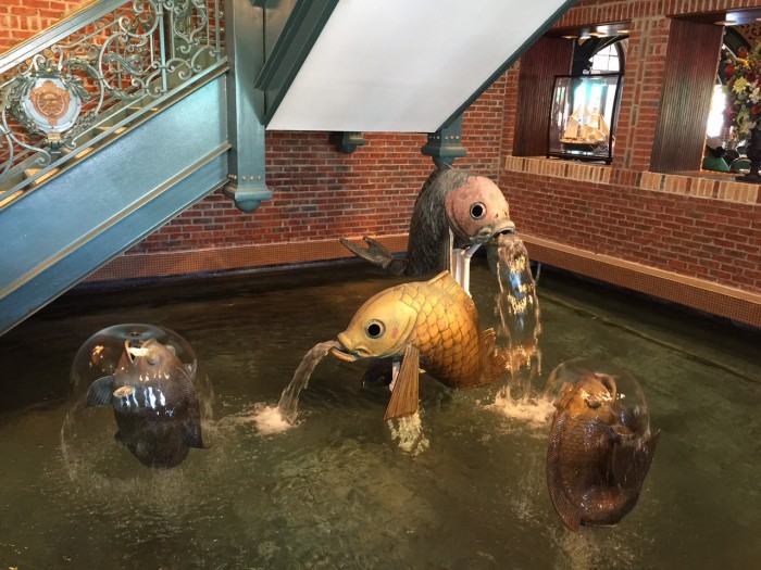 Lombard's Seafood Grille -- fish statues.