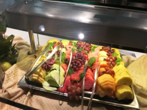 Fresh fruit is available at many locations on the ship