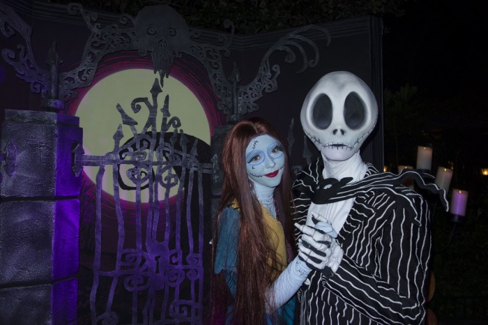 Jack and Sally have the longest line during Mickey's Halloween Party.