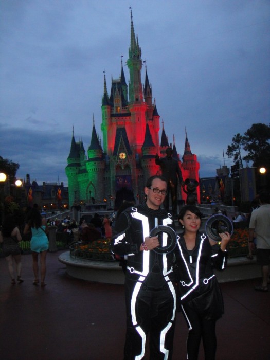 Be sure to get a picture with Cinderella Castle bathed in spooky colors.