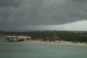 Storms rolled in on the afternoon of our second Castaway Cay day, but thankfully no hurricanes! (Photo by Julia Mascardo)