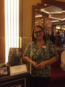 Can you put a price on having Walt Disney Archives Director Becky Cline show you one of Walt Disney's Oscars? (Photo by Julia Mascardo(