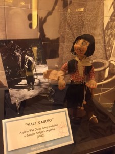 In addition to the presentation, we got to see artifacts from the Disney archives up close, like this Gaucho doll made for Walt when he was on location for Saludos Amigos. (Photo by Julia Mascardo)